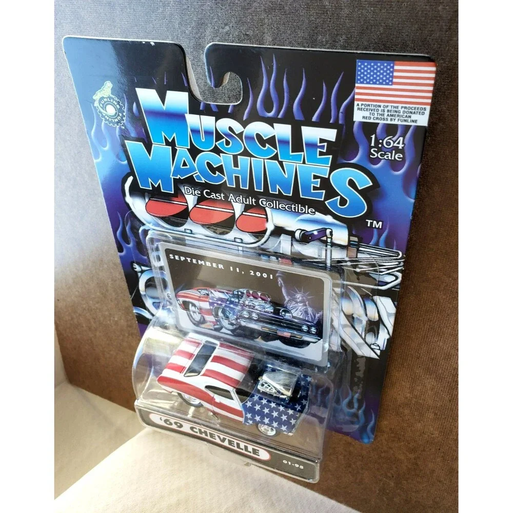2001 Muscle Machines 1969 CHEVELLE September 11, 2001 1:64 Stripes & Stars 01-95